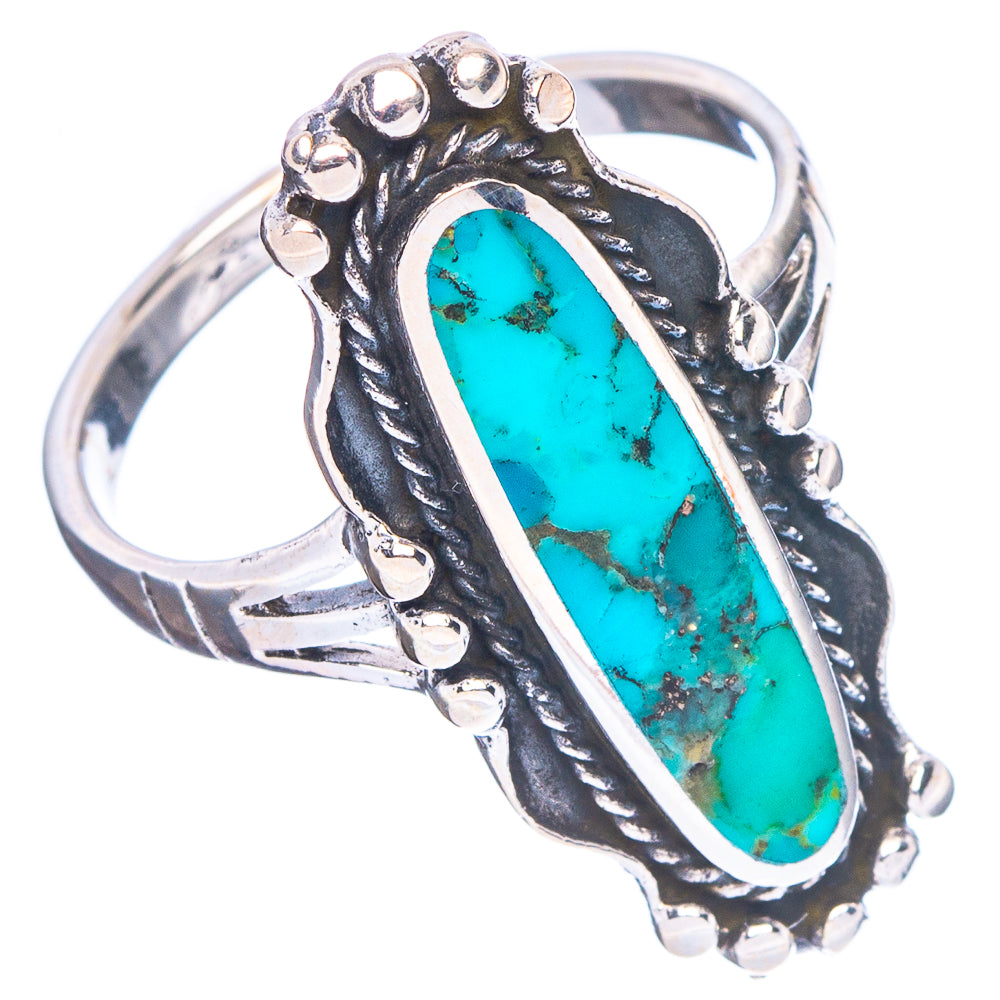 Arizona Turquoise Native Style Ring Size 9.5 (.925 Sterling Silver)