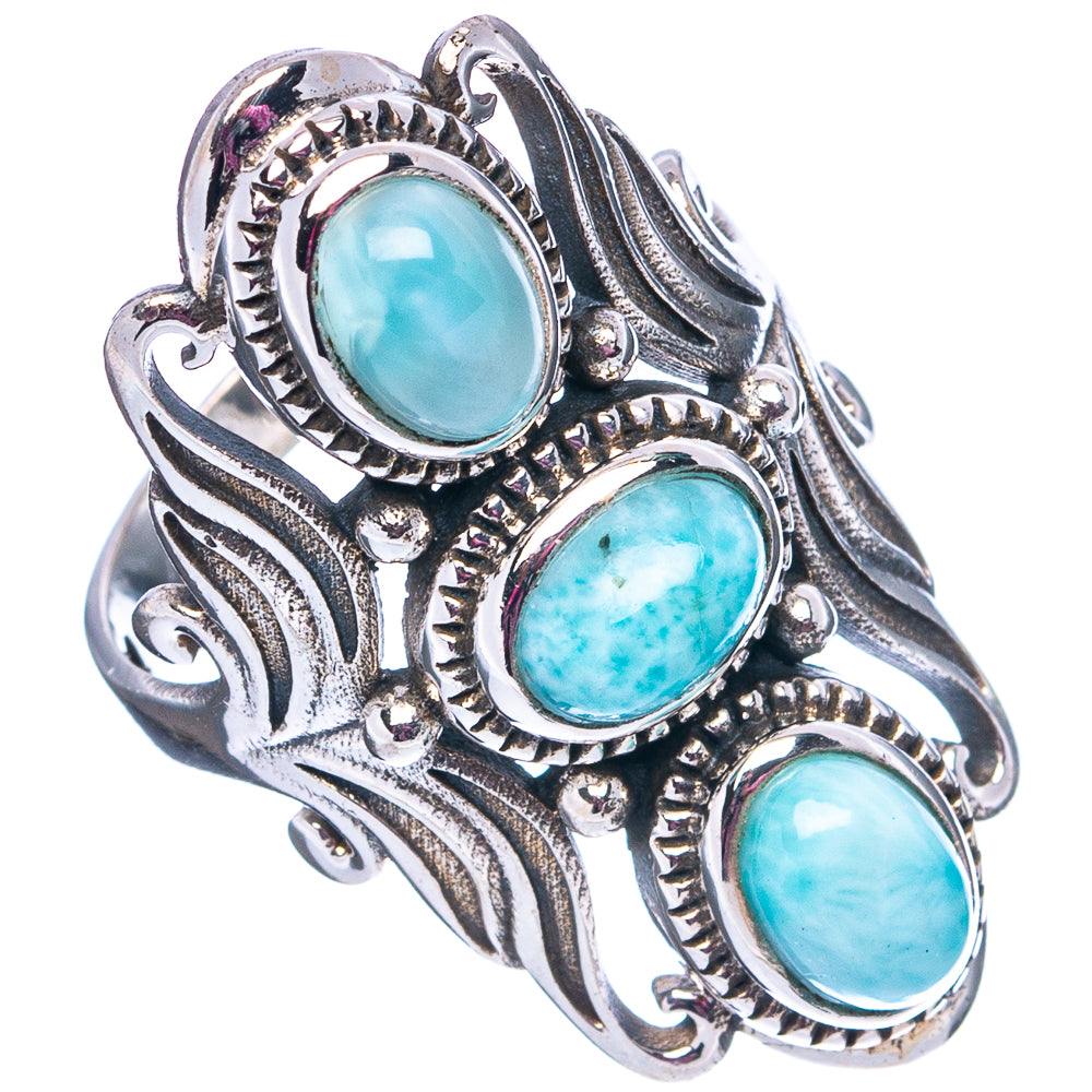 Rare Larimar Ring Size 7 (.925 Sterling Silver)