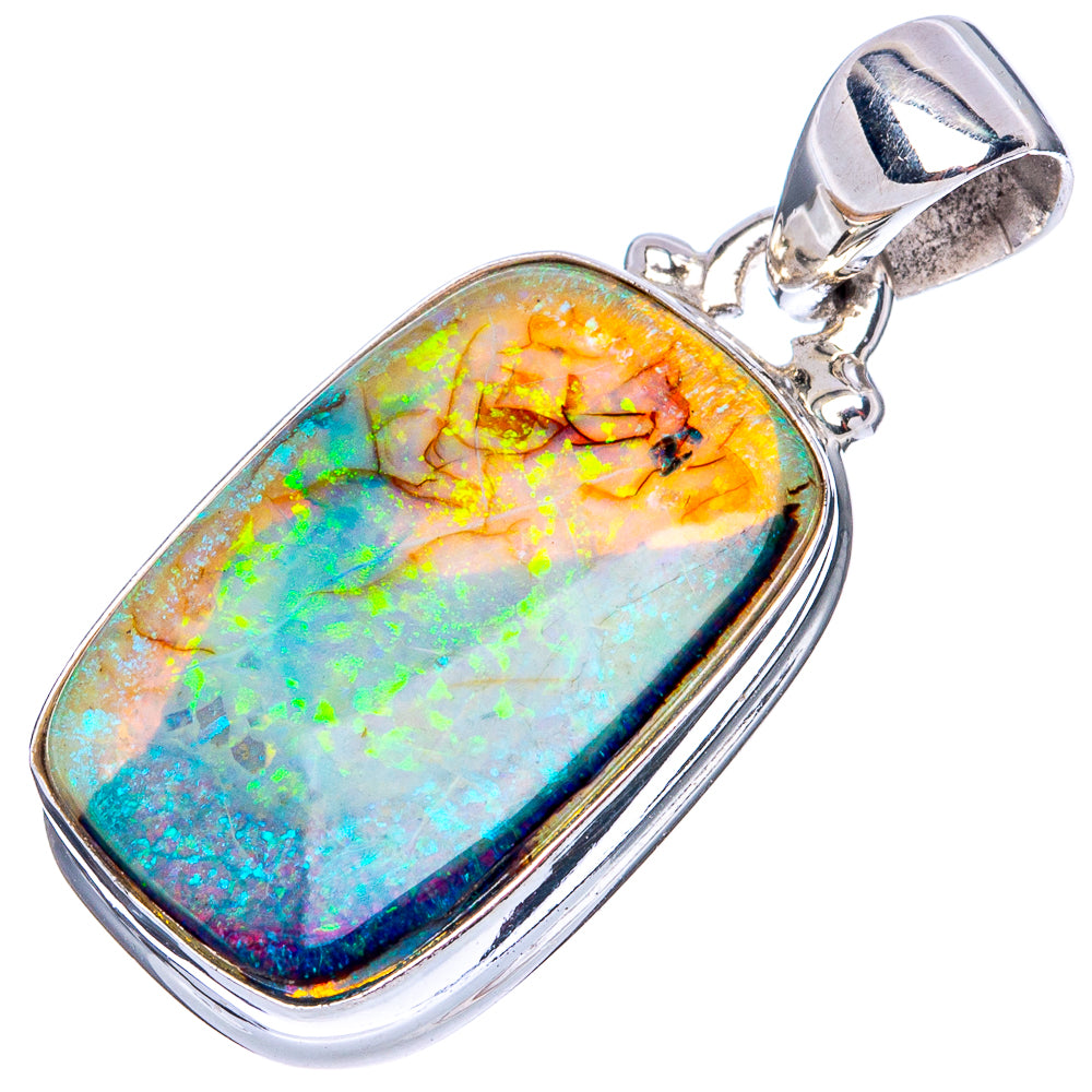 Rare Sterling Opal Pendant 1 1/4" (925 Sterling Silver) P41996