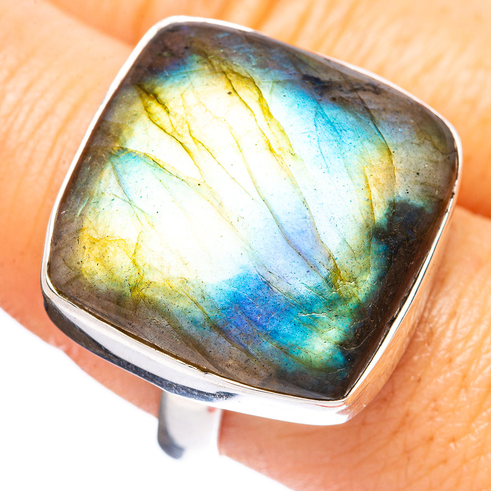 Labradorite Ring Size 9.25 (925 Sterling Silver) R3799