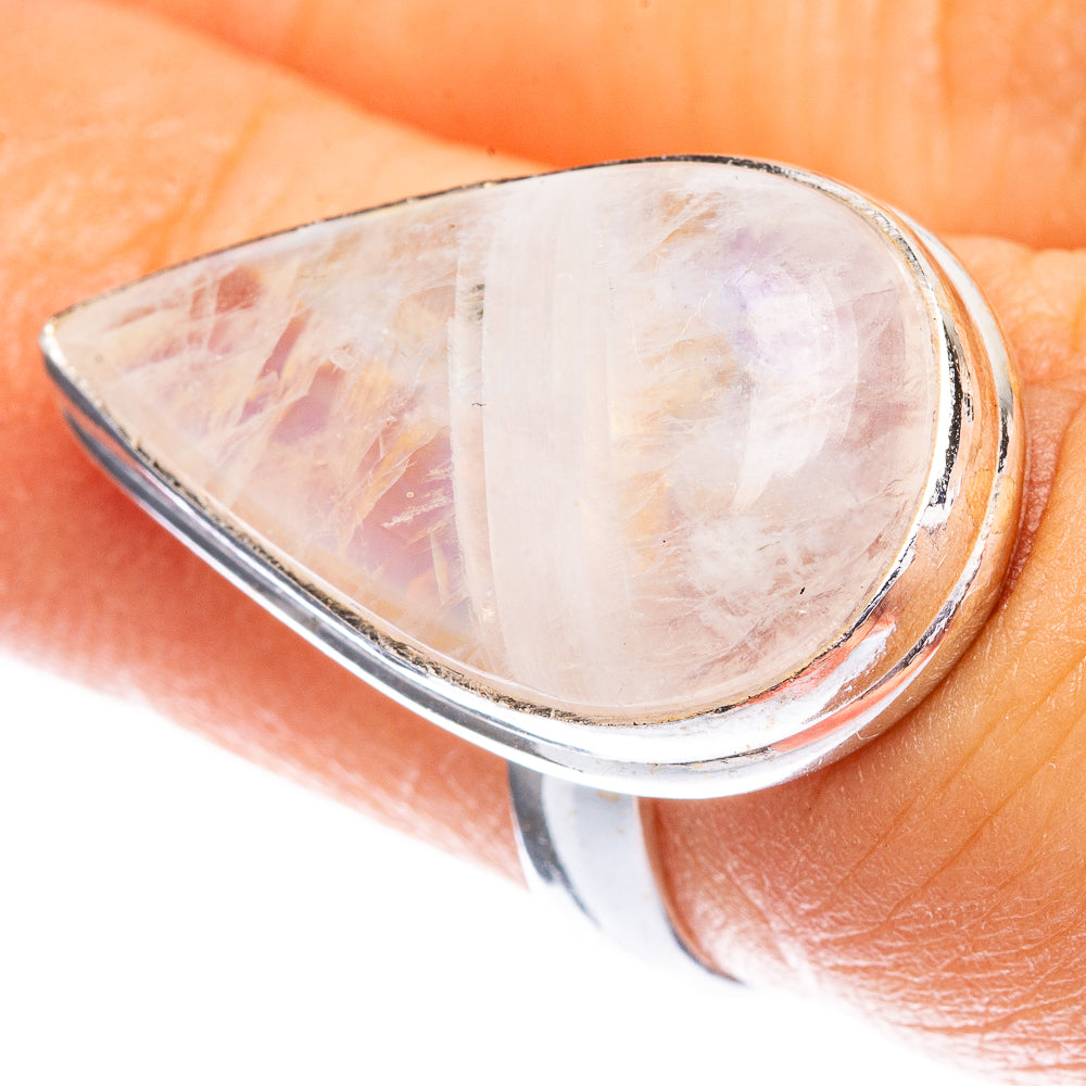 Rainbow Moonstone Ring Size 6 (925 Sterling Silver) R142698