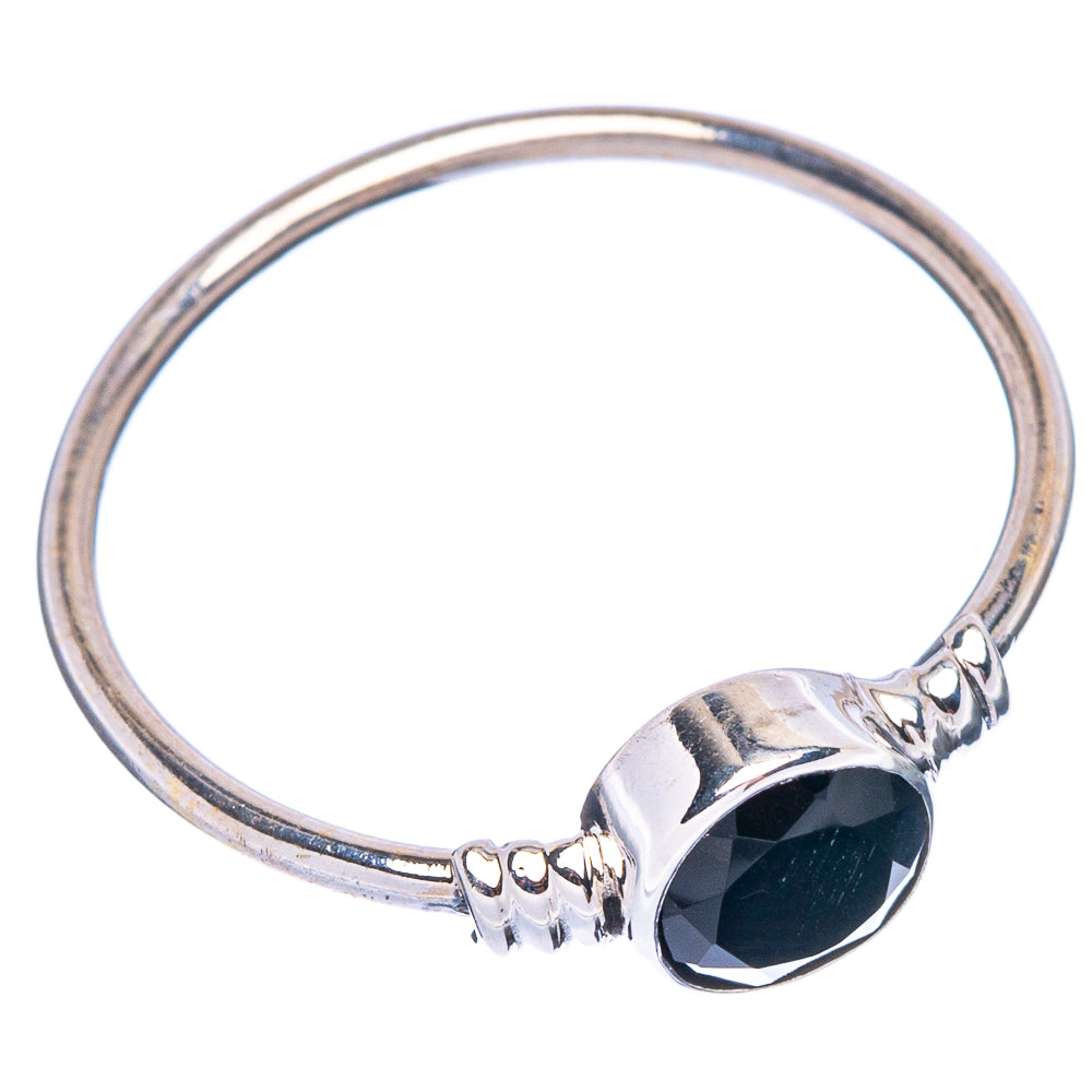 Black Onyx Dainty Ring Size 8.5 (925 Sterling Silver) R146930