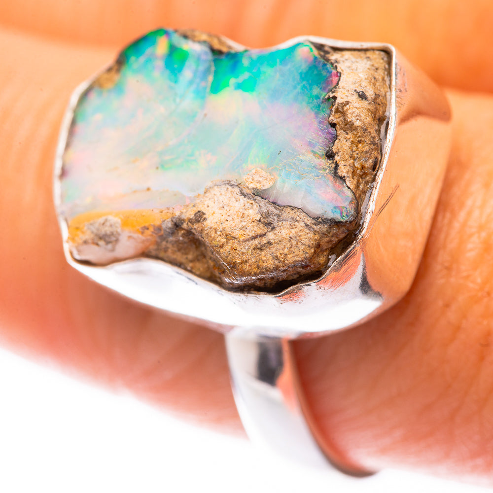 Rough Ethiopian Opal Ring Size 9 (925 Sterling Silver) R140532