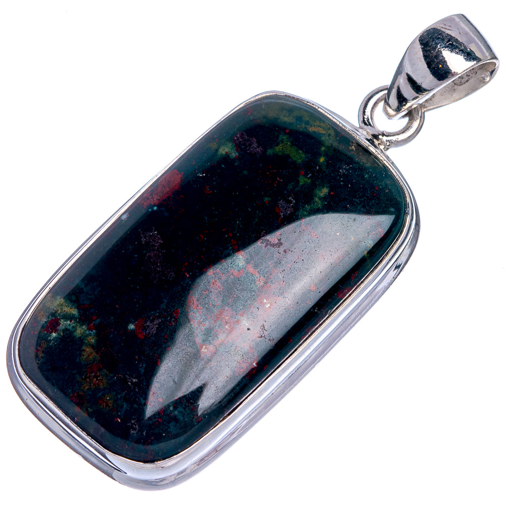 Bloodstone Pendant 1 5/8" (925 Sterling Silver) P39832