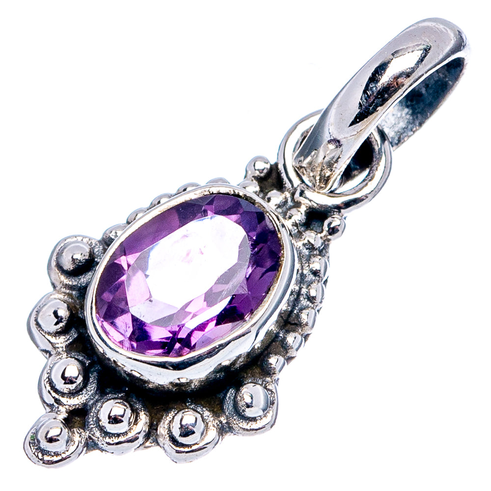 Amethyst Dainty Pendant 1" (.925 Sterling Silver)