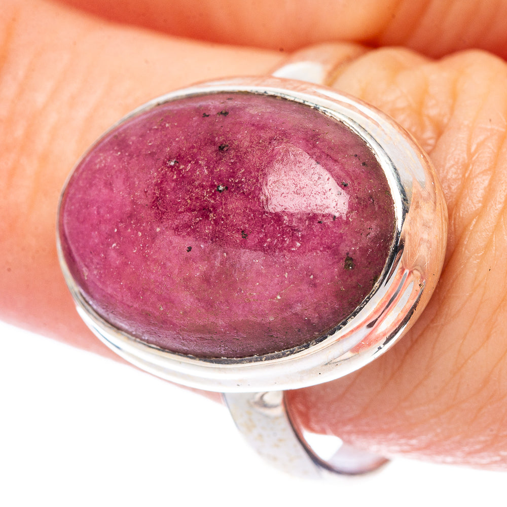 Rhodonite Ring Size 8.5 (925 Sterling Silver) R1717
