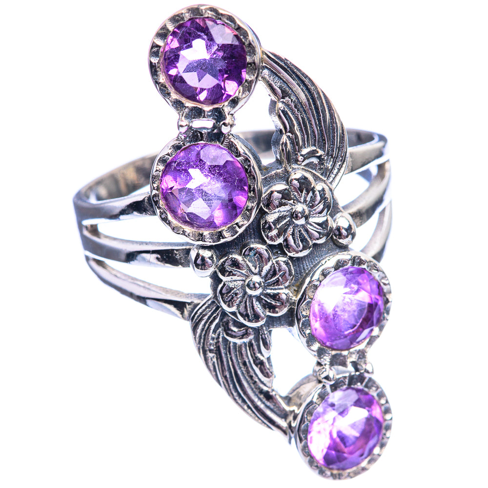 Faceted Amethyst Ring Size 10.5 (925 Sterling Silver) R142234