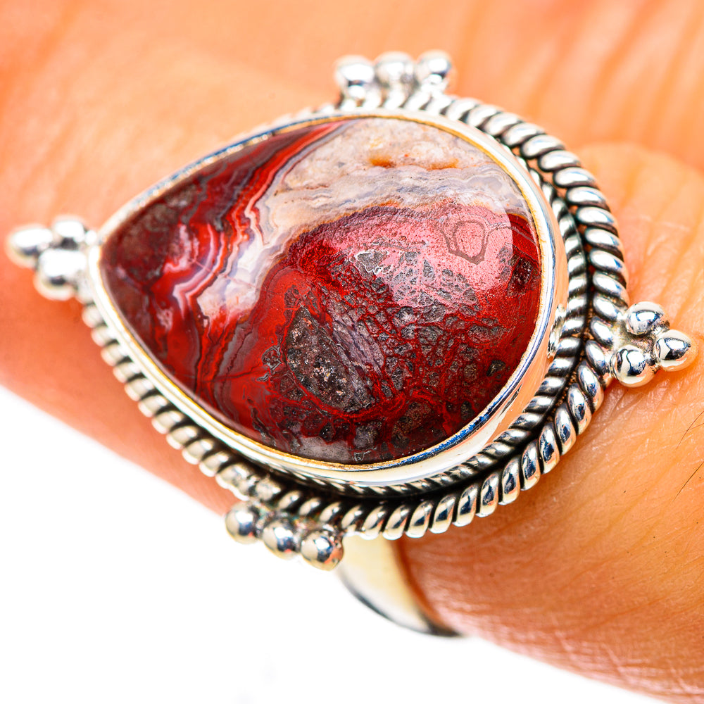 Crazy Lace Agate Ring Size 7.25 (925 Sterling Silver) RING138457