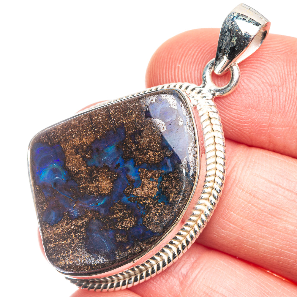 Boulder Opal Pendant 1 3/4" (925 Sterling Silver) P39353