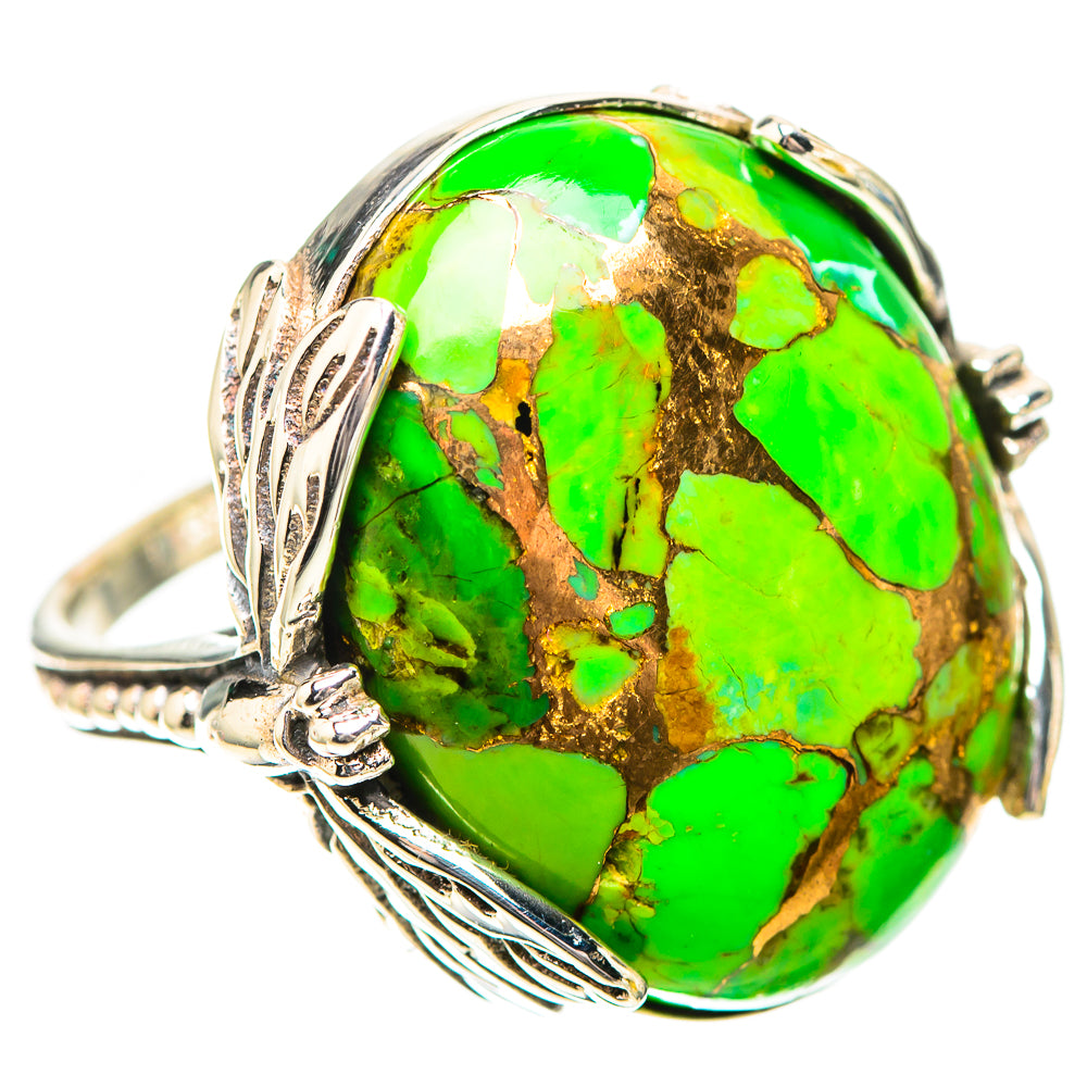 Green Copper Composite Turquoise Ring Size 7 (925 Sterling Silver) RING139048