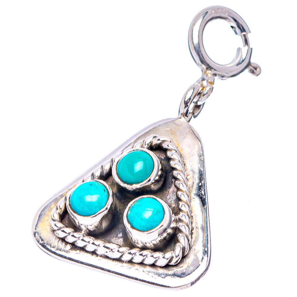 Mohave Turquoise Pendant 1 1/4" (.925 Sterling Silver)
