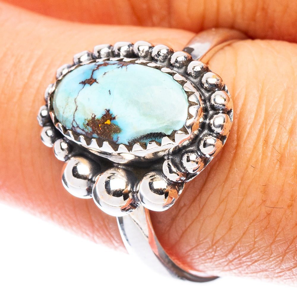 Rare Golden Hills Turquoise Ring Size 9.25 (925 Sterling Silver) R7541
