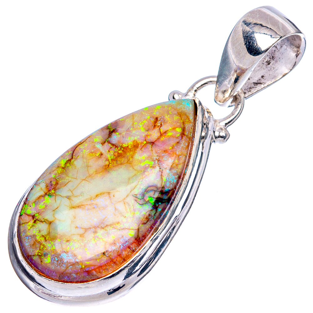Rare Sterling Opal Pendant 1 1/2" (925 Sterling Silver) P43302