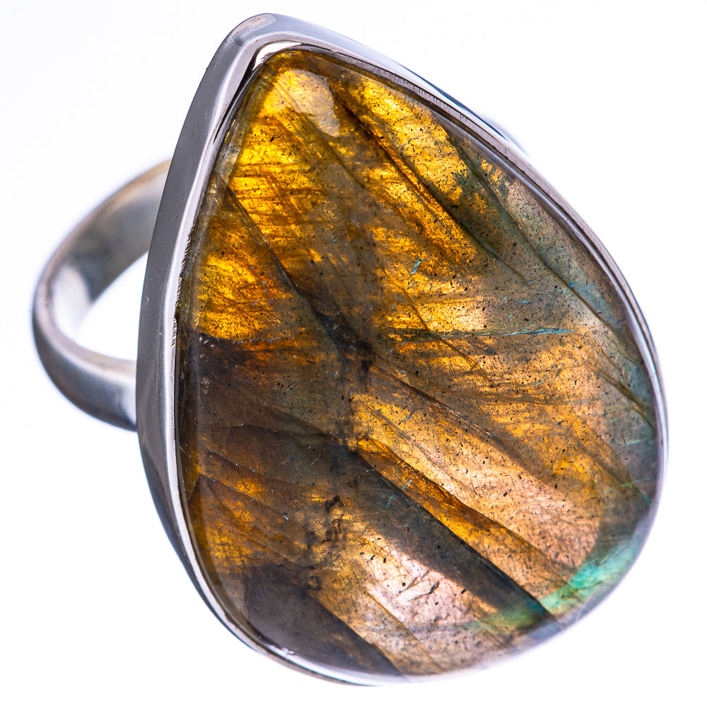 Labradorite Ring Size 9 (925 Sterling Silver) R3803