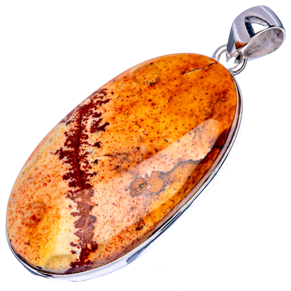 Picture Jasper Pendant 1 7/8" (925 Sterling Silver) P42228
