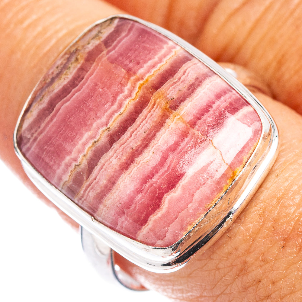 Rhodochrosite Ring Size 9.75 (.925 Sterling Silver)