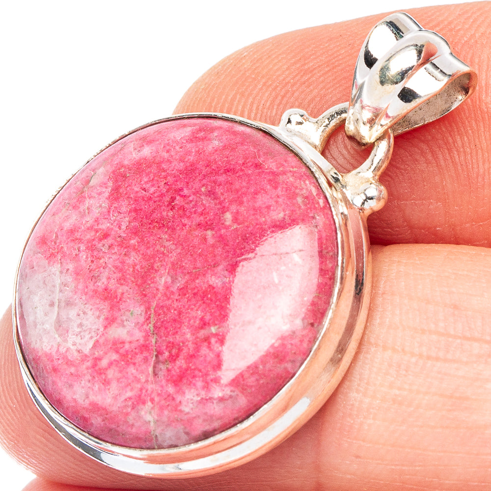 Thulite Pendant 1 1/4" (925 Sterling Silver) P43828