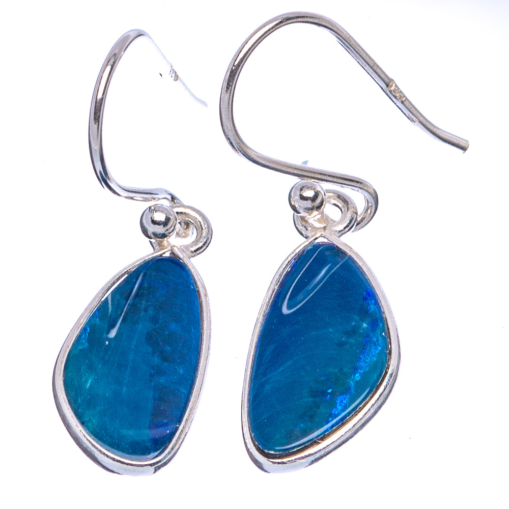 Doublet Opal 925 Sterling Silver Earrings 1 1/8" (925 Sterling Silver) E1973