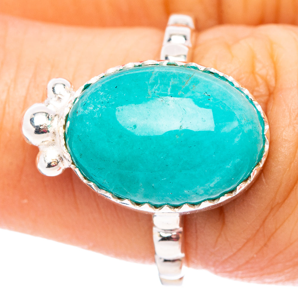Amazonite Ring Size 6.75 (.925 Sterling Silver)