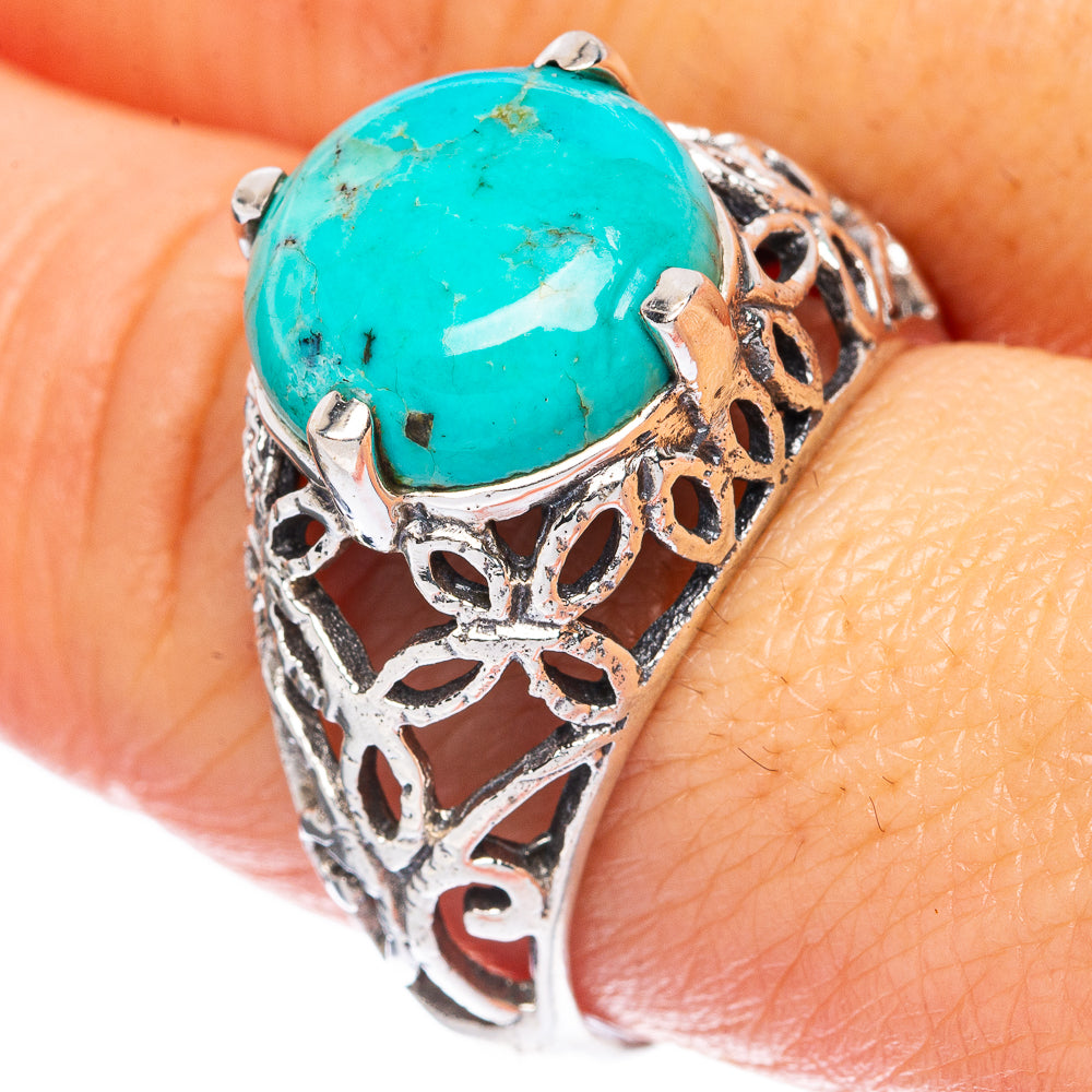 Rare Arizona Turquoise Ring Size 9 (925 Sterling Silver) R2857