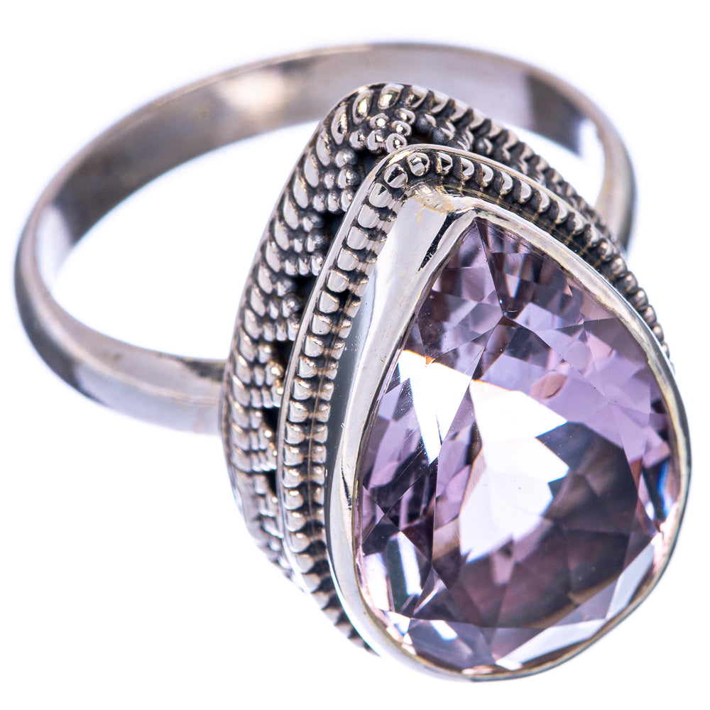 Faceted Pink Amethyst Ring Size 10.75 (925 Sterling Silver) R144718