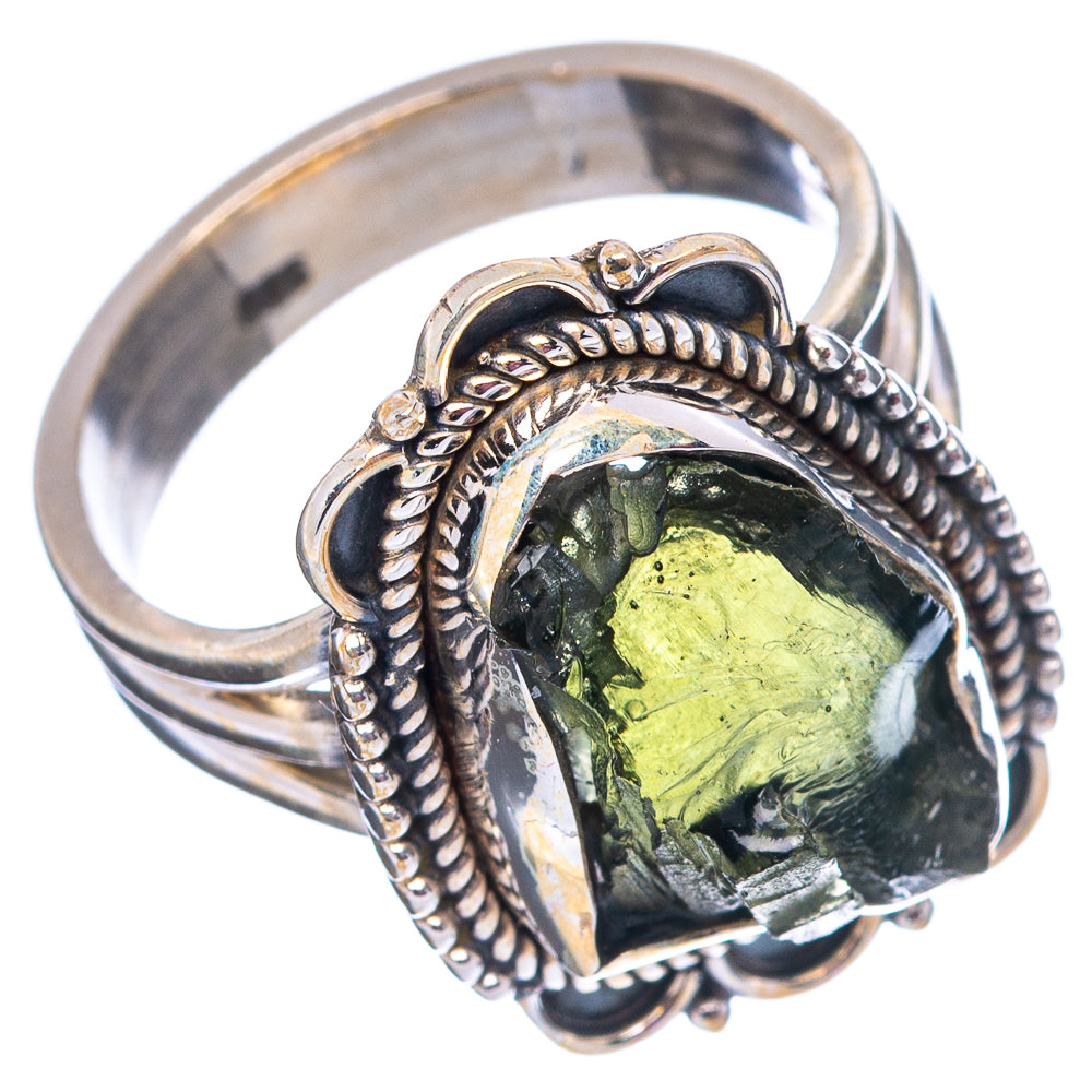 Moldavite Ring Size 6.75 (.925 Sterling Silver)