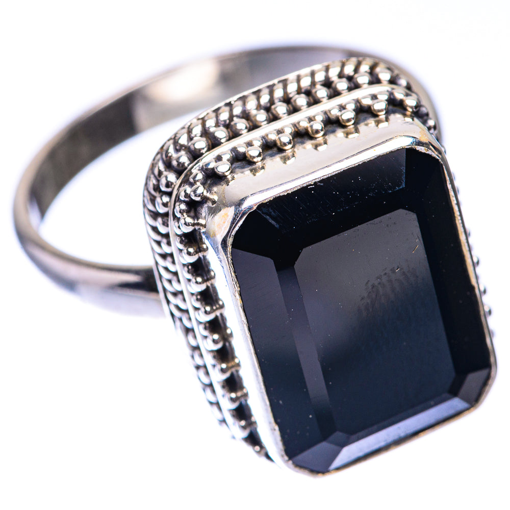 Black Onyx Ring Size 10.75 (925 Sterling Silver) R140696