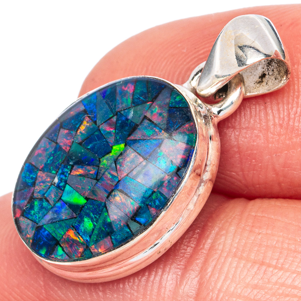 Rare Triplet Opal Pendant 1" (925 Sterling Silver) P41370
