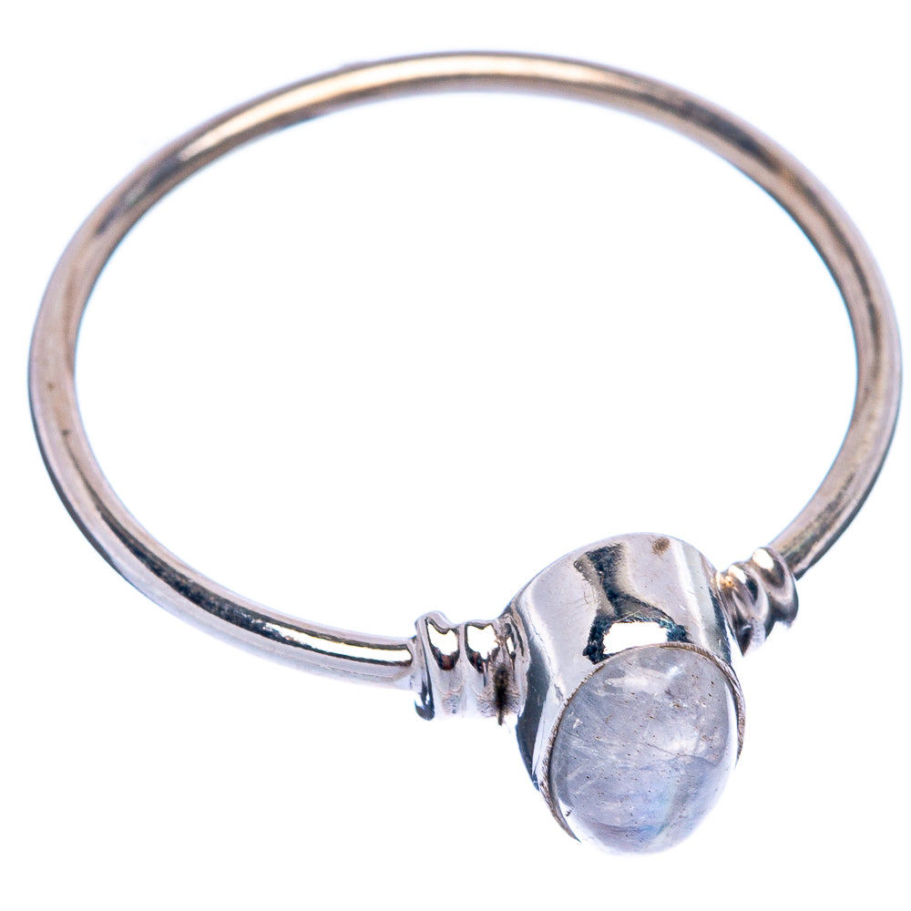 Rainbow Moonstone Dainty Ring Size 8.5 (925 Sterling Silver) R145517
