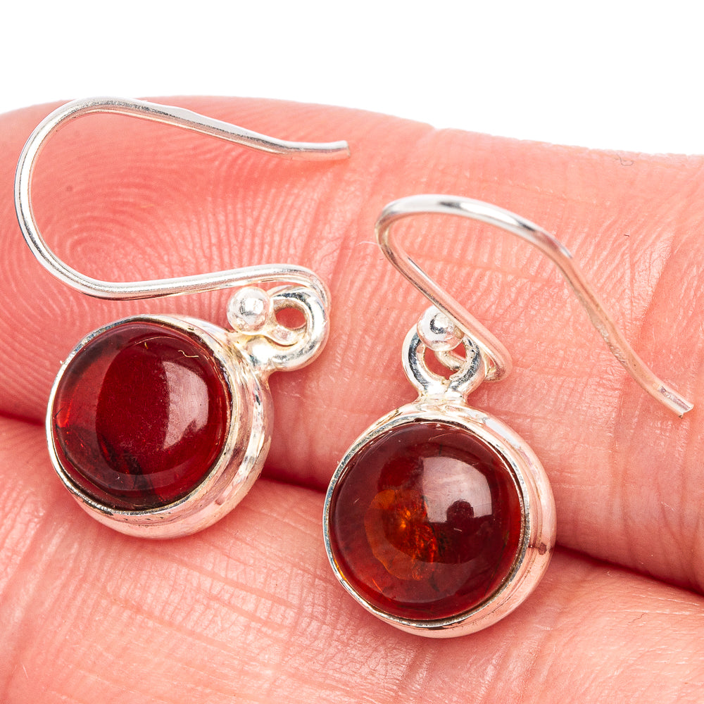 Baltic Amber Earrings 1 1/8" (925 Sterling Silver) E433426