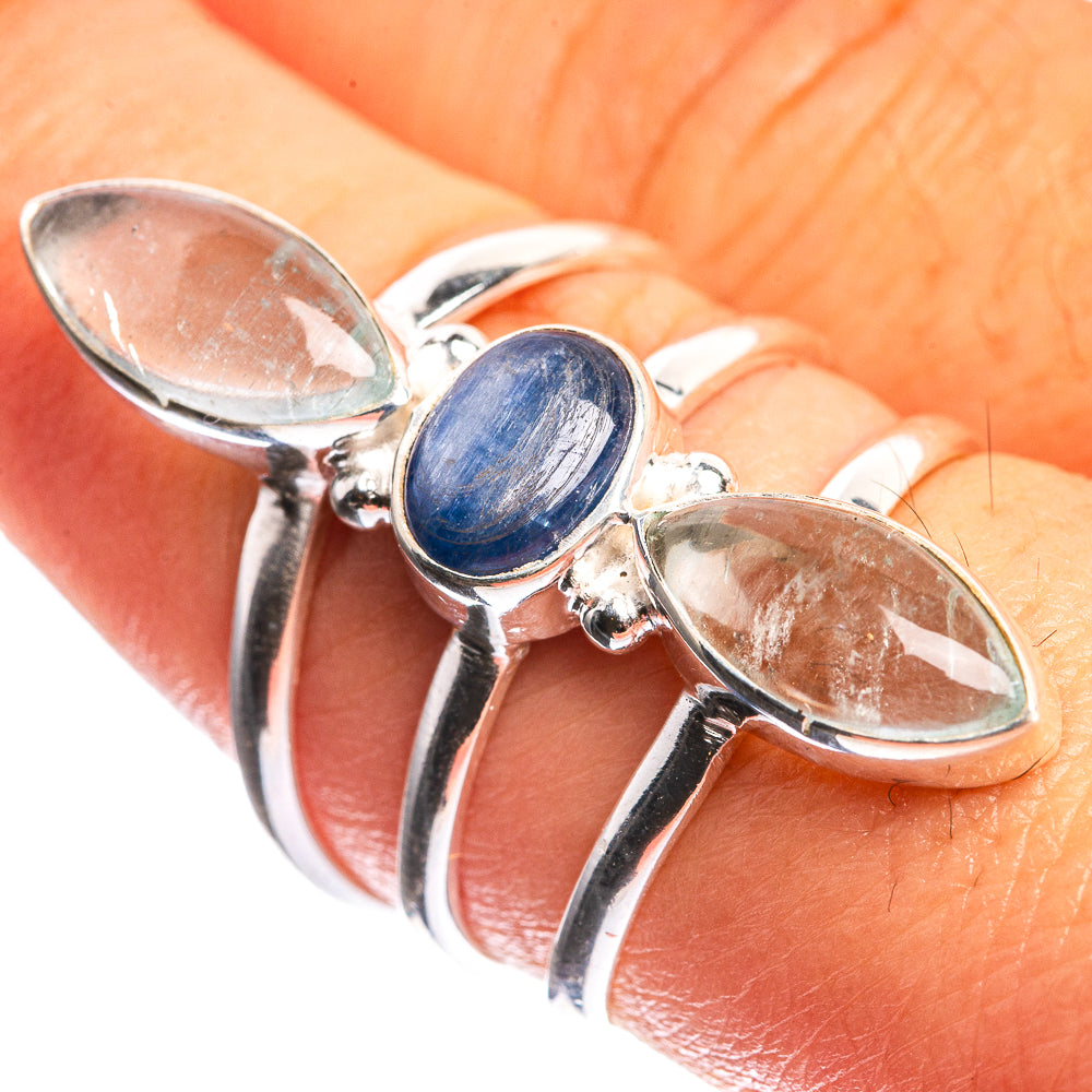 Kyanite, Aquamarine 925 Sterling Silver Ring Size 8