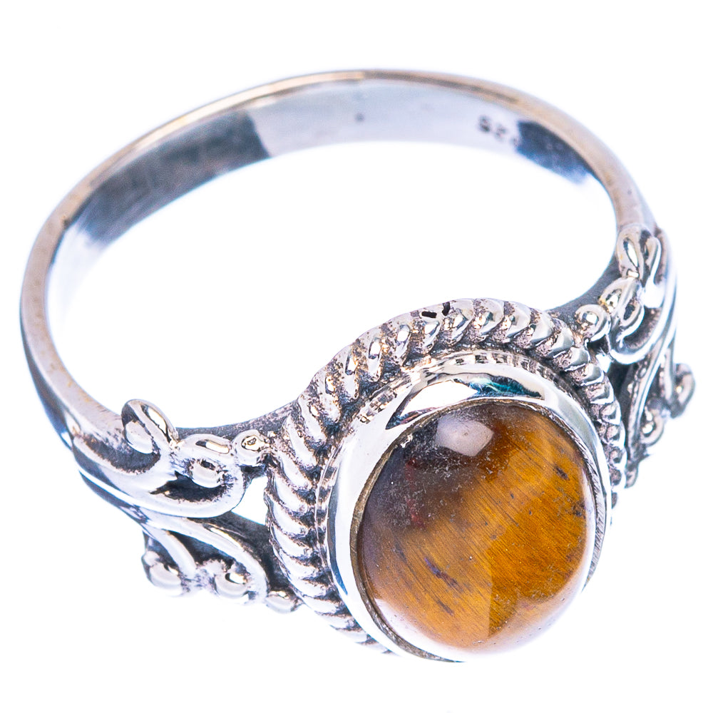 Small Tiger Eye Ring Size 5.5 (925 Sterling Silver) R146955