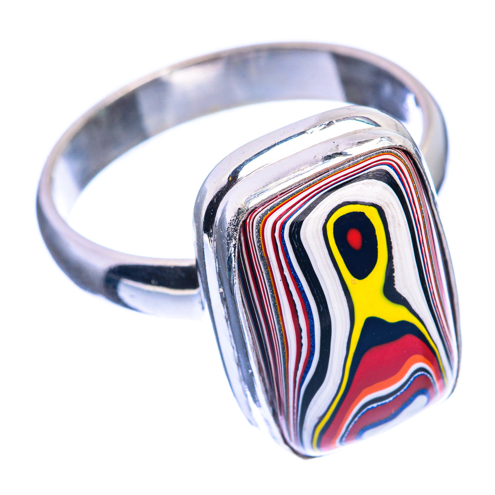 Fordite Ring Size 8.5 (925 Sterling Silver) R142395