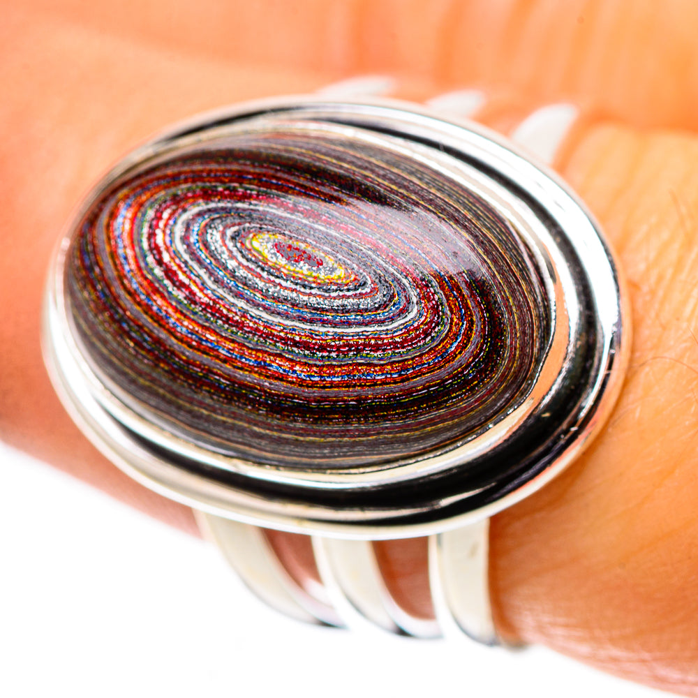 Fordite Ring Size 7.5 (925 Sterling Silver) RING138430