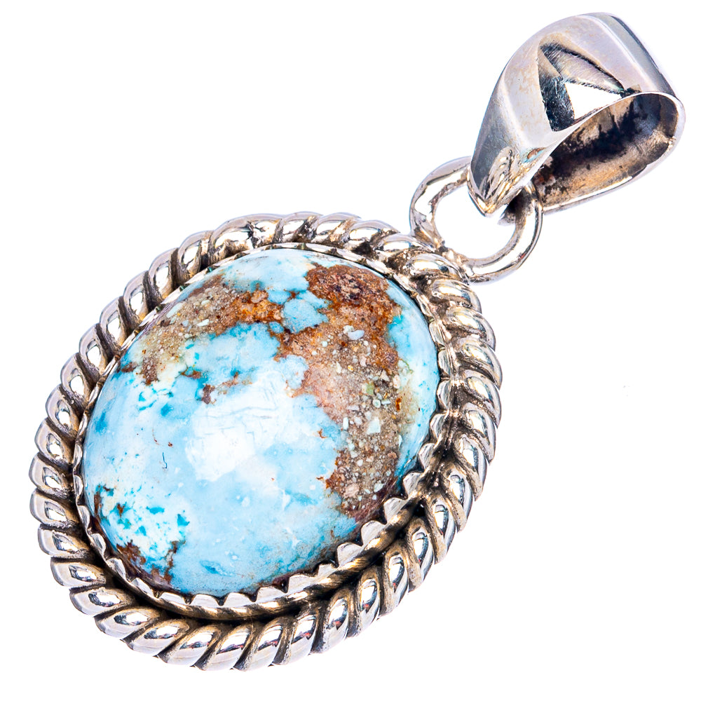 Rare Golden Hills Turquoise Pendant 1 1/4" (925 Sterling Silver) P41952
