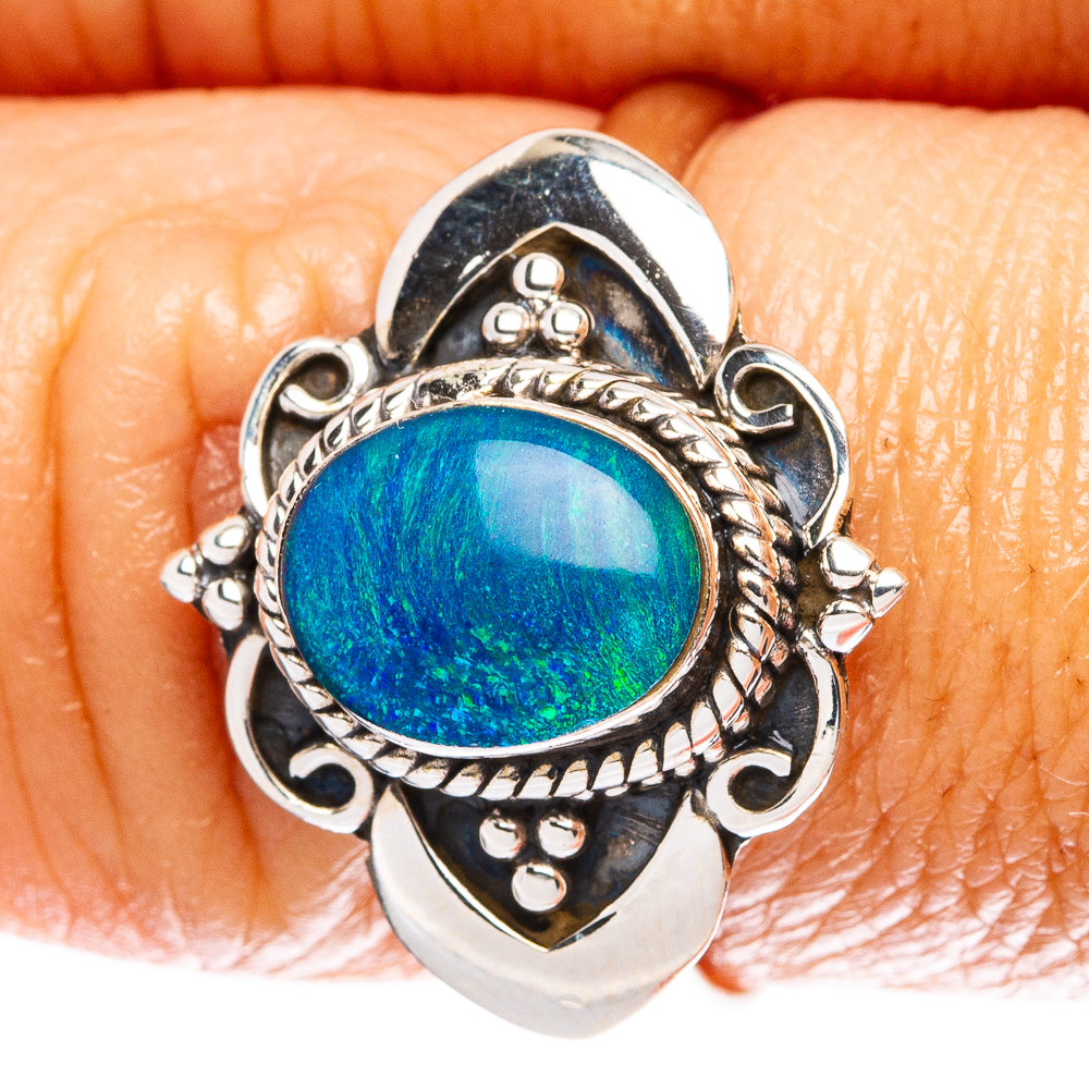 Rare Doublet Opal Ring Size 8.25 (925 Sterling Silver) R5009