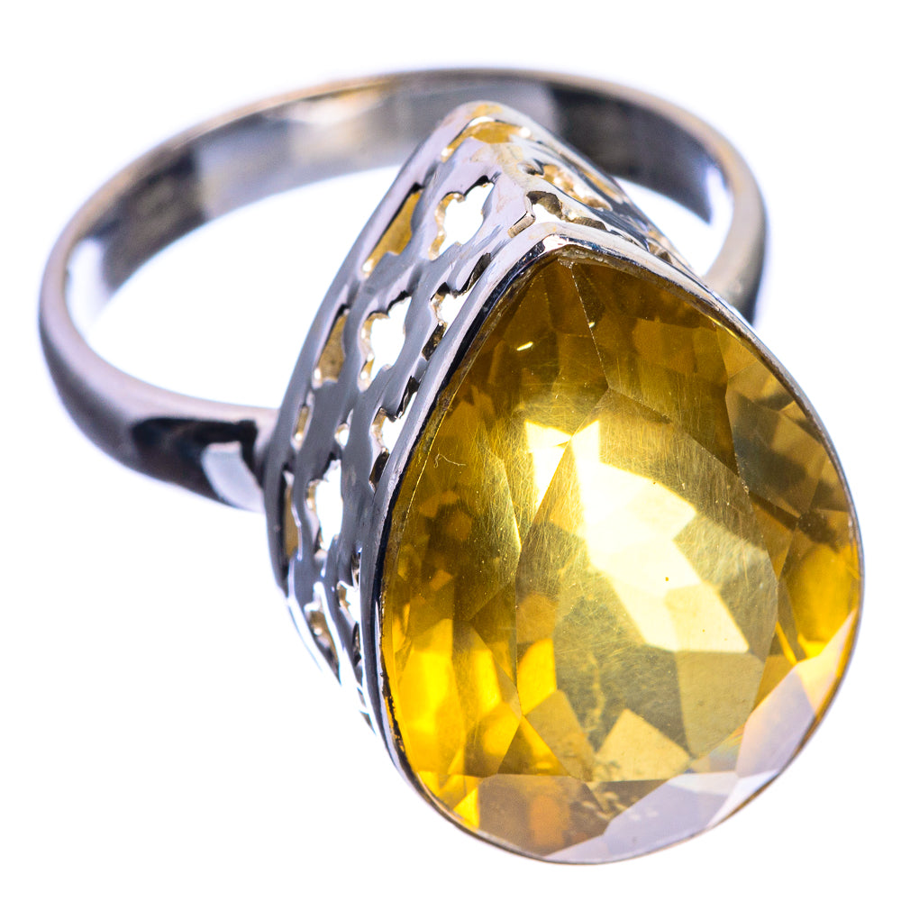 Faceted Citrine Ring Size 9 (925 Sterling Silver) R144149