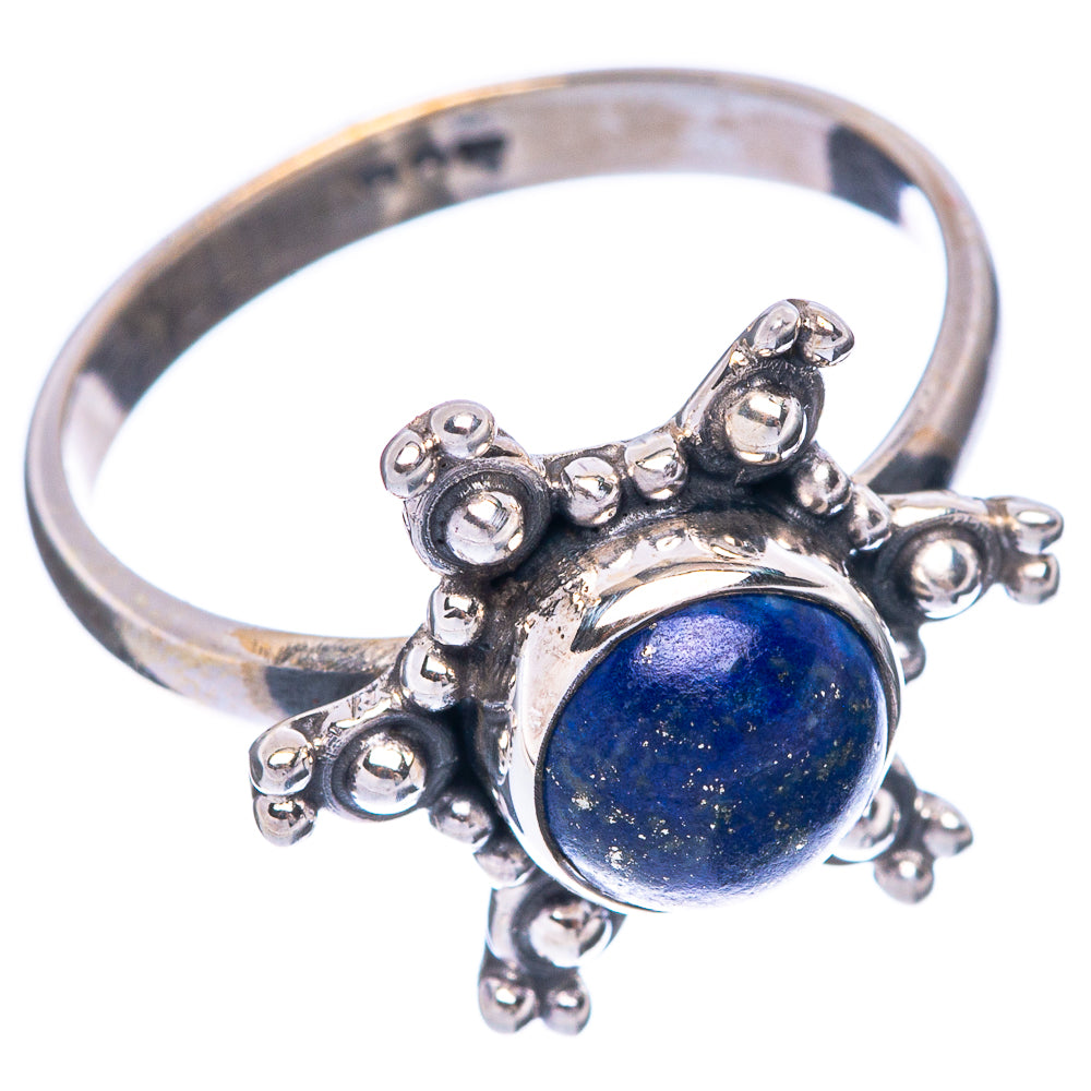 Lapis Lazuli Flower 925 Sterling Silver Ring Size 6.75 (925 Sterling Silver) R5487