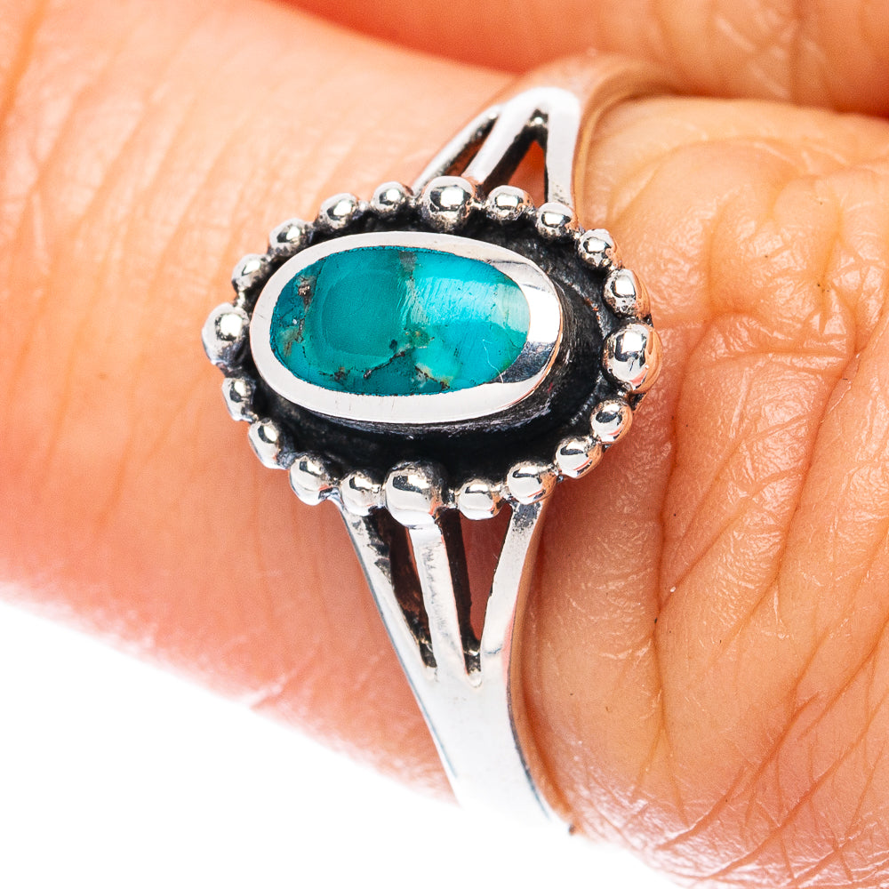 Rare Arizona Turquoise Ring Size 6.75 (925 Sterling Silver) R3396