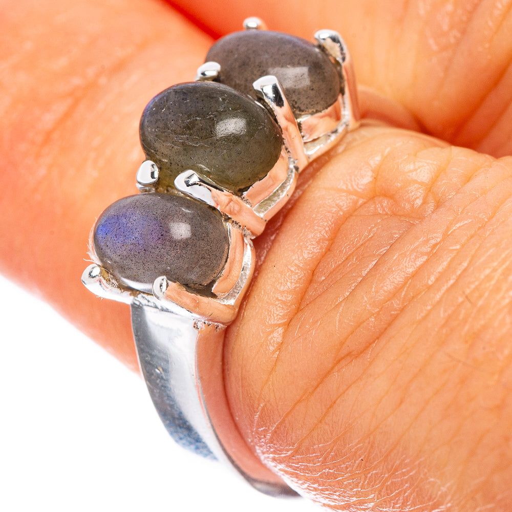 Labradorite Dainty Ring Size 6.5 (925 Sterling Silver) R5179