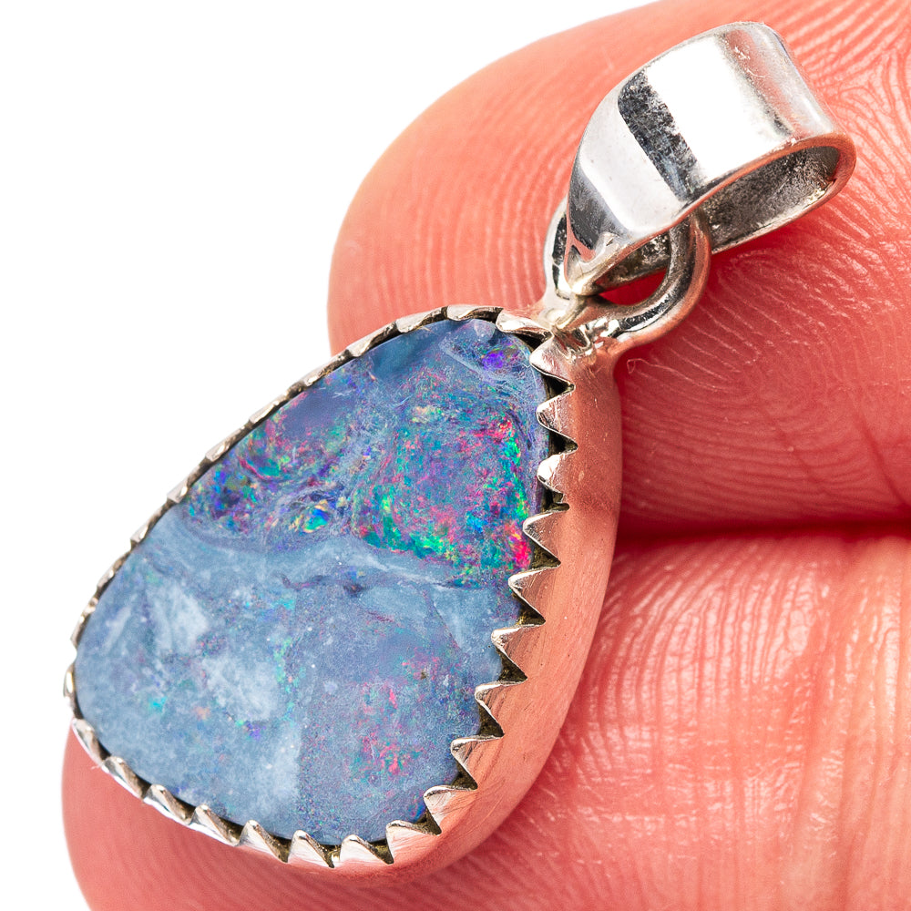 Rare Doublet Opal Pendant 1 1/8" (.925 Sterling Silver)