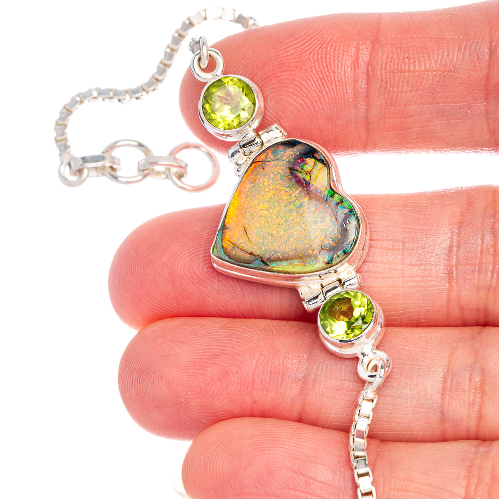 Rare Sterling Opal, Peridot Bracelets 8 1/4 To 8 3/4" (925 Sterling Silver) B90317