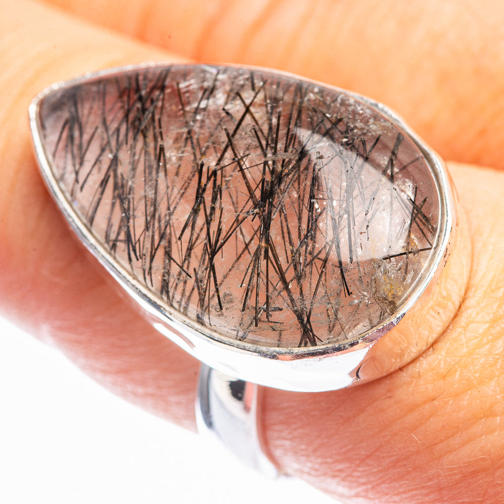 Tourmalinated Quartz Ring Size 7.75 (925 Sterling Silver) R142014