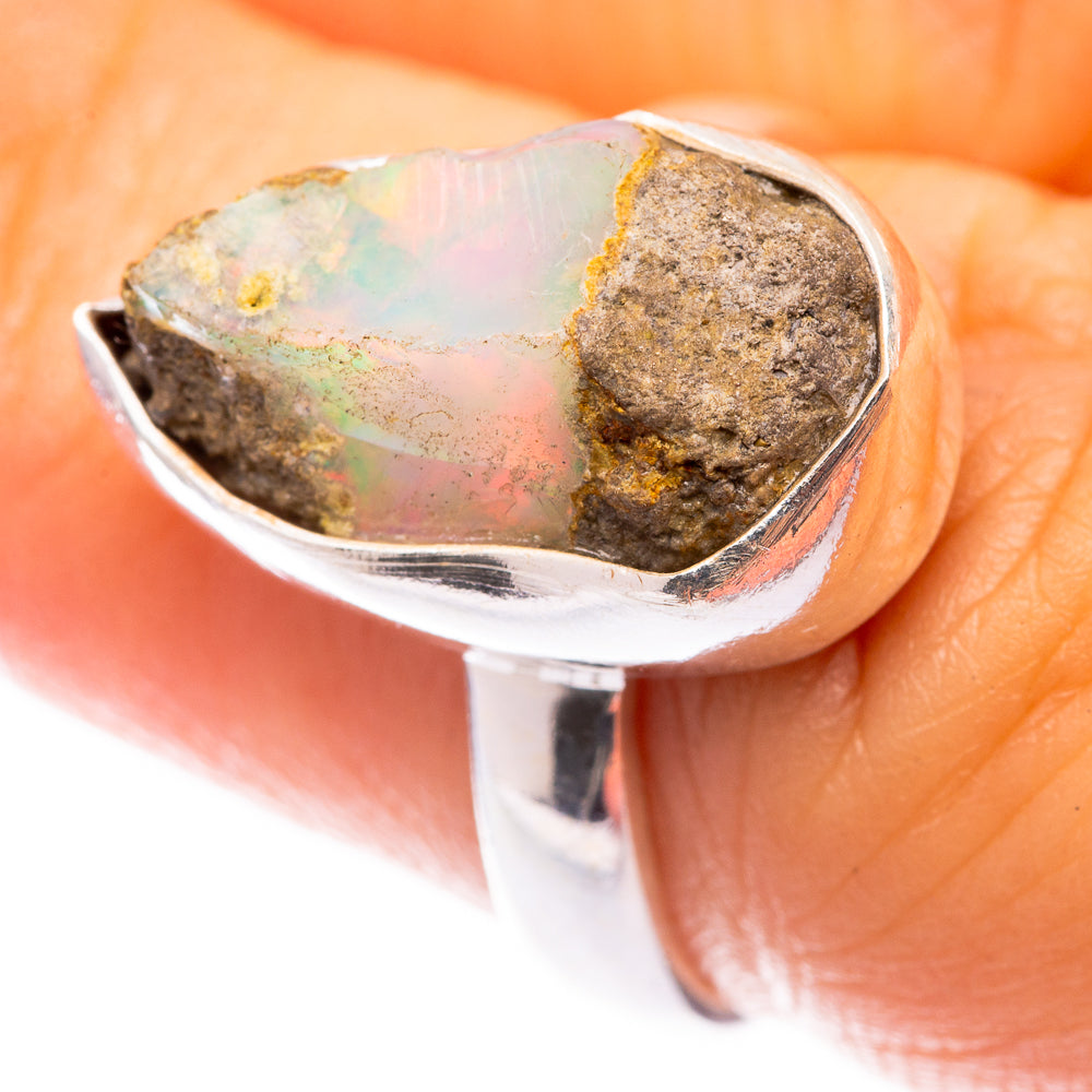 Rough Ethiopian Opal Ring Size 6 (925 Sterling Silver) R140954