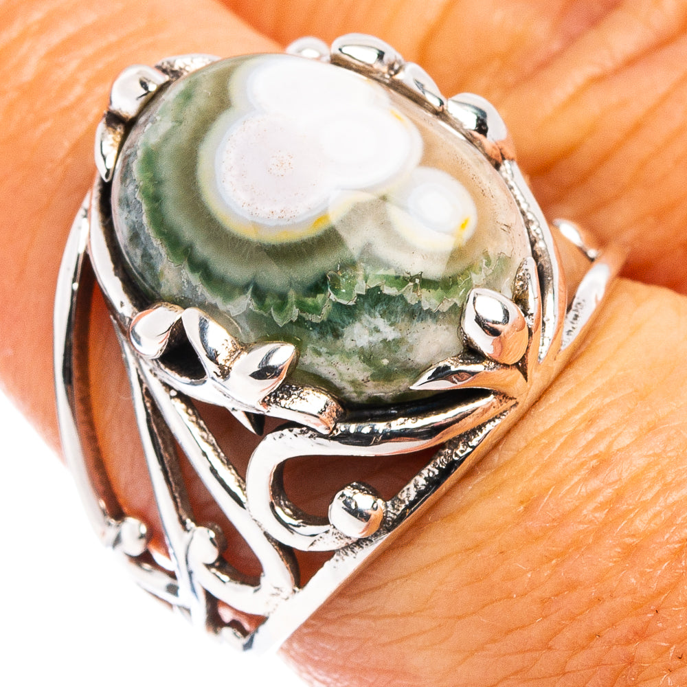 Premium Ocean Jasper Ring Size 7 (.925 Sterling Silver)