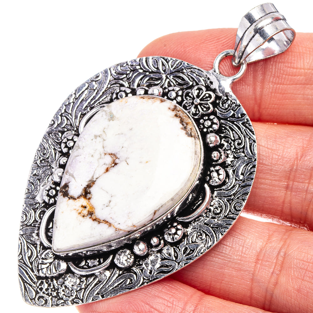Lemon Chrysoprase Pendant 2 5/8" (German Silver)