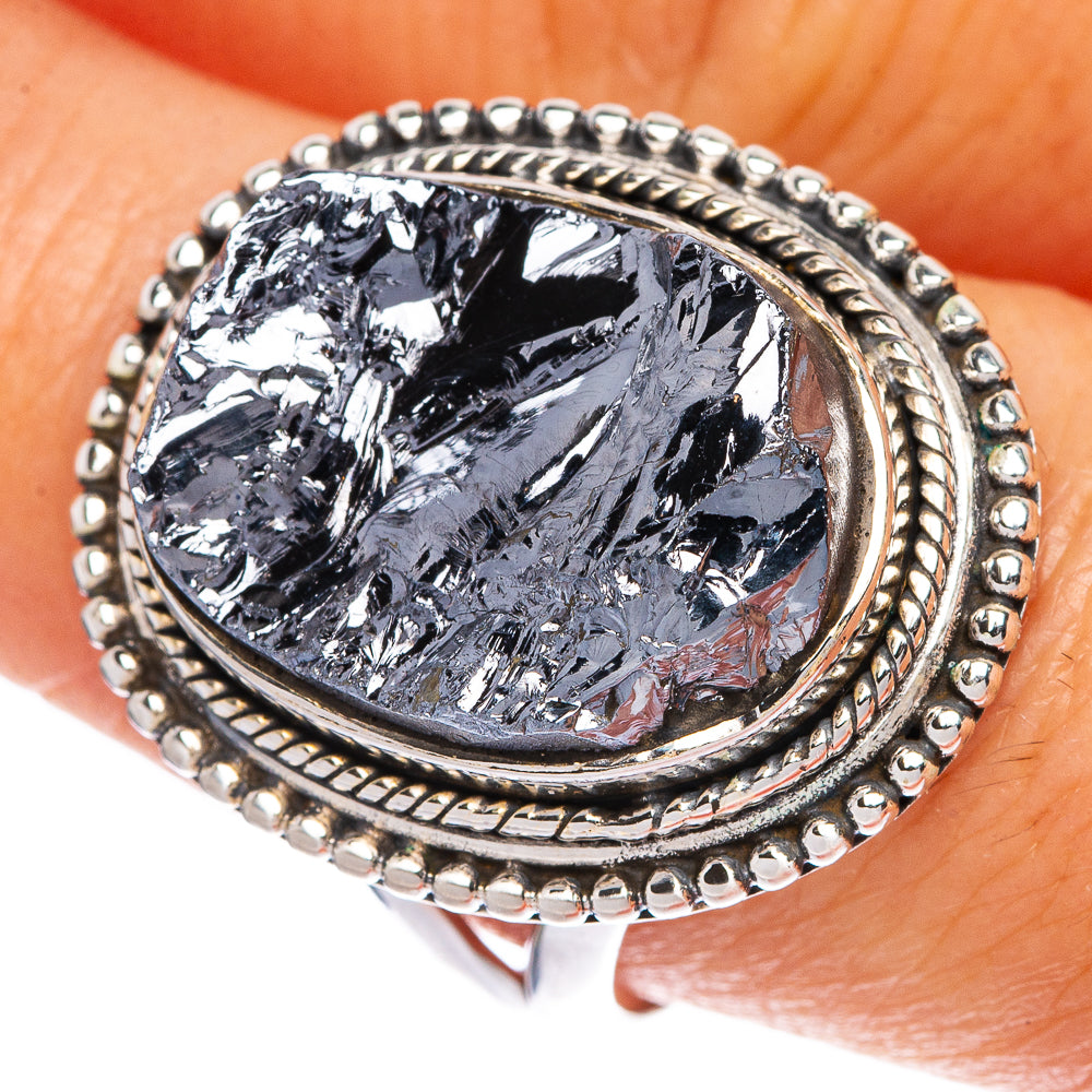 Raw Galena Ring Size 9 (925 Sterling Silver) R1306