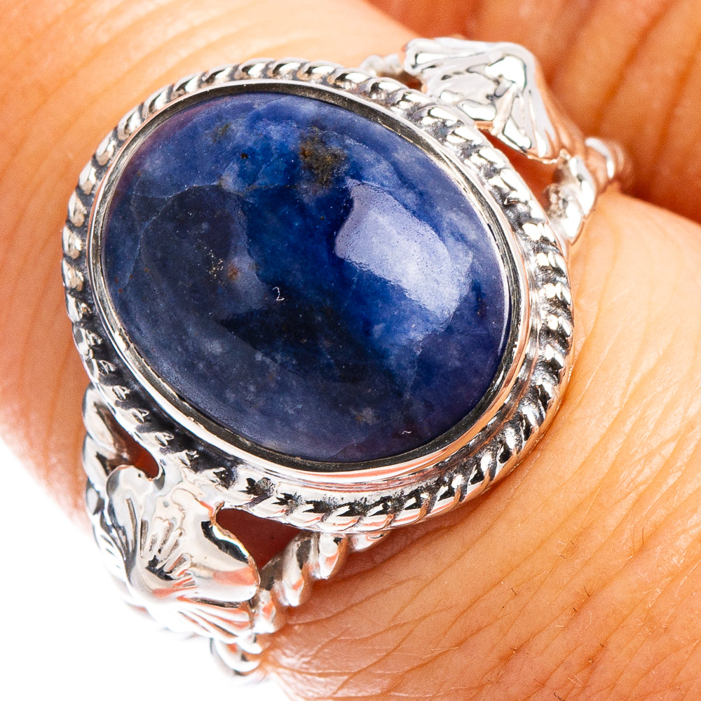 Premium Sodalite Ring Size 6.75 (.925 Sterling Silver)