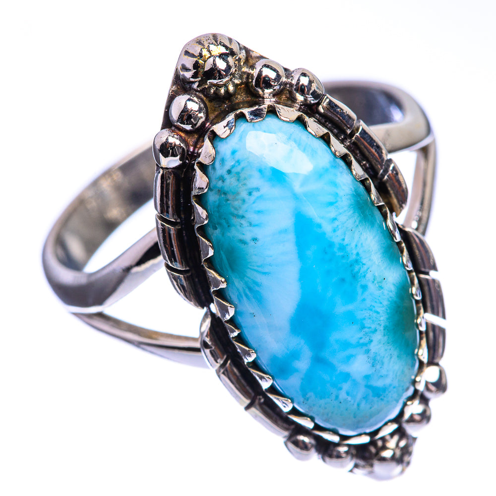 Larimar 925 Sterling Silver Ring Size 9.5