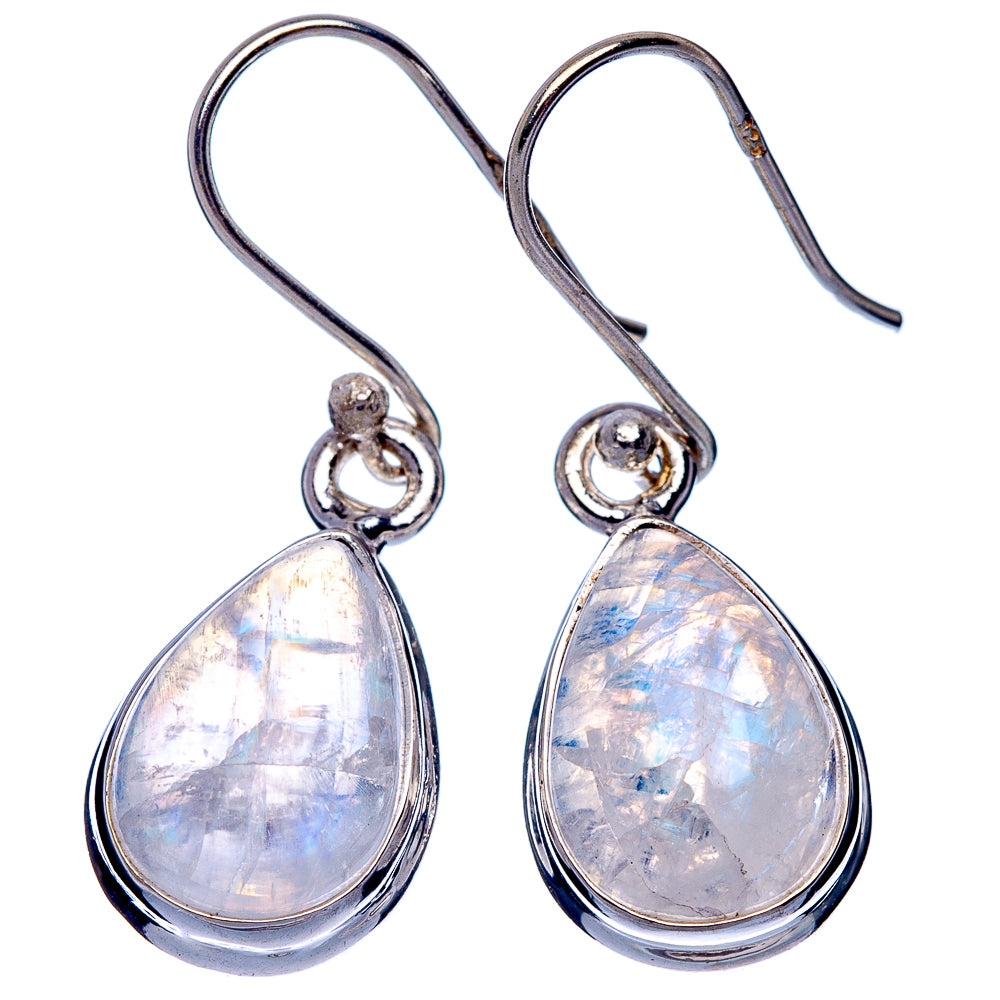 Rainbow Moonstone Earrings 1 1/4" (925 Sterling Silver) E433418